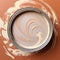 Swirling Taupe Paint: Smooth Surfaces And High Detail In A Paint Can