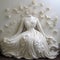 Swirling Vortexes: A Dreamlike Wedding Dress Sculpture