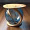 Swirling Vortexes Wooden Table With Globe-shaped Top