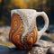 Swirly Gold Mug Set With Unreal Engine 5 Style