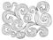 Swirly grey and white abstract decorative element