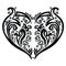 Swirly heart tatoo inspired