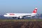 Swiss Air landing on airport, Amsterdam, Europe, Airbus