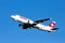 Swiss Air Lines Airbus passenger plane departingat Dusseldorf Airport. Germany - December 17, 2015