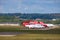 Swiss airlines grounding the airplanes on the military airfield Duebrndorf