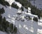 Swiss alpine slope aerial view