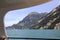 Swiss Alps as seen from the deck of a motor vessel