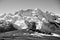 Swiss Alps: The glaciers seen from Gornergrad above Zermatt in canton Wallis