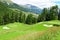 Swiss alps: The Kulm Hotel 9 hole golf course in St. Moritz in the upper Engadin