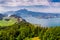 Swiss Alps near Burgenstock with the view of Vierwaldstattersee and Pilatus mountain, Switzerland, Europe