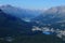 Swiss alps: The panoramic view from Muotas Muragl view to the glacier lakes