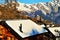 Swiss Alps and roof, Tzoumaz village