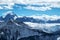 Swiss Alps scenery. Winter mountains. Beautiful nature scenery in winter. Mountain covered by snow, glacier. Panoramatic view, Swi