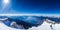 Swiss Alps: Snow-Capped Peaks, Vivid Blue Sky, Breathtaking Mountain Landscape