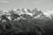 Swiss Alps: Snow mountain Panorama from Julier in the upper Engadin