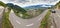 Swiss alps winding road panorama