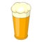 Swiss beer mug icon, cartoon style