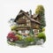 Swiss Chalet Illustration