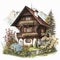 Swiss Chalet Illustration