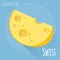 Swiss cheese vector icon