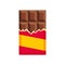 Swiss chocolate icon flat isolated vector