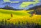 Swiss countryside landscape painted by brush and acrylic on canvas by artist