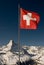 Swiss flag and Matterhorn