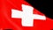 Swiss flag waving - 3D video