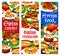 Swiss food cuisine restaurant vector banners set