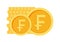 Swiss Franc Coins Money Currency Icon Clipart for Business and Finance in Animated Elements PNG Illustration