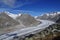 Swiss glacier Jungfrau - Aletsch, Switzerland.