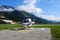 A Swiss Helicopter at Samedan airport in the upper Engadin