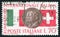 Swiss and Italian flags and Eugenio and Angelo Lina Balzan medal