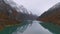 Swiss Lake Kloental with beautiful panorama in an aerial view