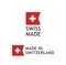 Swiss Made label, sticker with Swiss National Flag