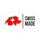 Swiss made Switzerland map flag seal icon