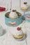 Swiss meringue cupcakes with raspberries and rose water