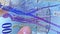 Swiss Money â€“ 100 CHF, Cent Francs - iridescent stripe banknote â€“ holographic stripe, detail