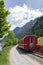 Swiss mountain train Bernina Express