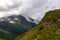 Swiss mountains seen fom the Bernina Express train