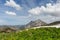 Swiss Muertschenstock,  blooming alpine meadow, cloudy blue sky