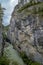 Swiss river aare gorge in haslital bern mystical dark narow foodpath