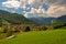 Swiss Village in Mountains