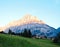 Swiss village view with Jungfrau background