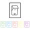 Switch button color set, vector icon on white background