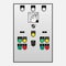 Switch controller for station pumps of electrical system., Vector, Illustration