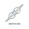 Switch on,electrical connector vector line icon, linear concept, outline sign, symbol