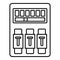 Switch electrical device icon, outline style