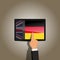 Switch from english to german language e-learning platform