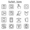 Switch icon set in thin line style